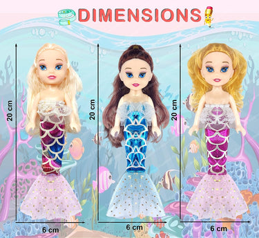 AquaPrincess | Plaisir de jeu enchanteur - Ensemble de poupées sirènes adorables pour aventures créatives